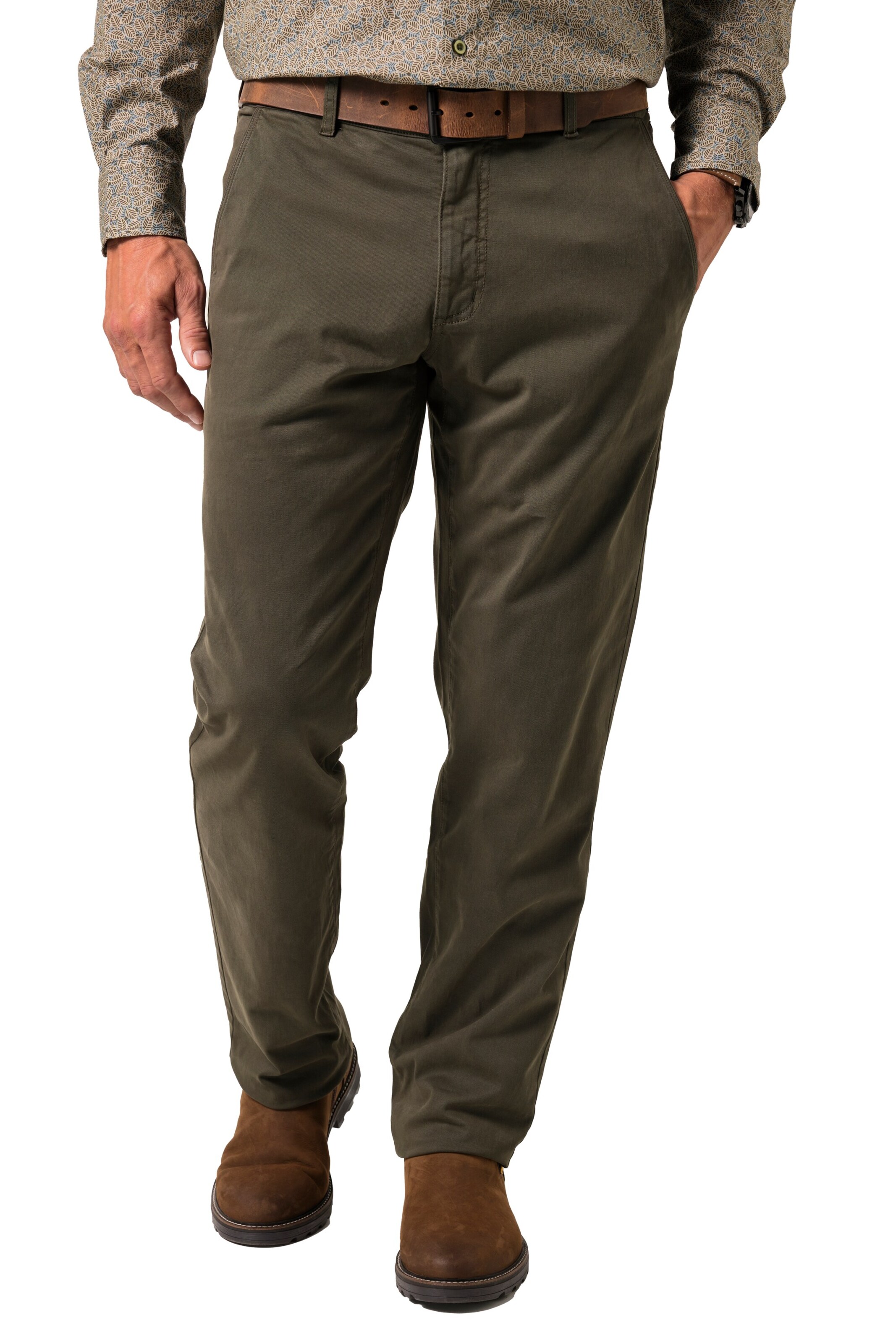 Boston Park Regular Chino in Groen: voorkant