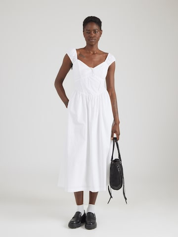 Abercrombie & Fitch Jurk in Wit: voorkant