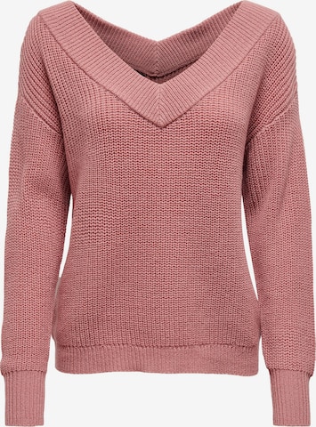 ONLY Sweater 'Melton Life' in Pink: front