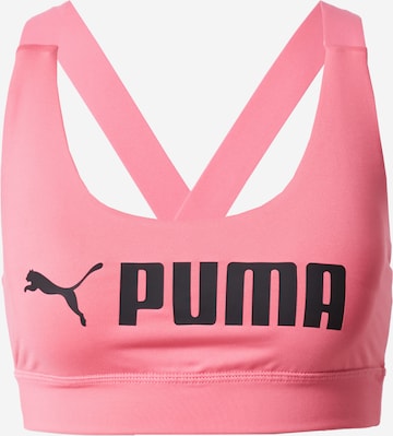 PUMA حمالة صدر رياضية بلون زهري: الأمام