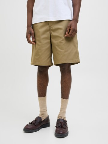 JACK & JONES Loose fit Chino Pants 'JPSTKARL' in Beige: front