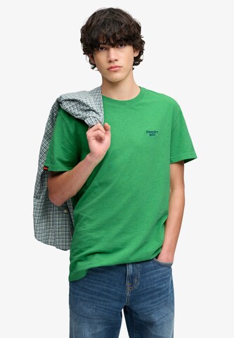 Superdry & Co Shirt 'Essential' in Groen: voorkant