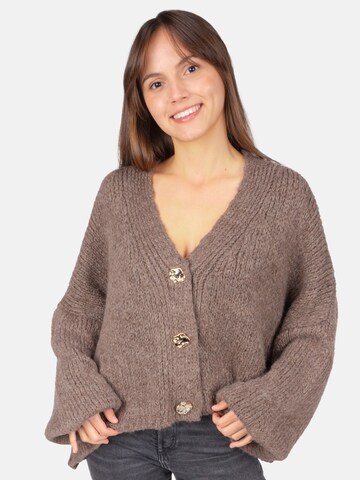 Cardigan oversize 'Jojo' Seasons of April en gris : devant