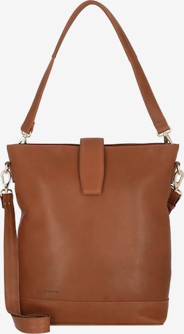 Plevier Shoulder Bag 'Bow' in Brown: front