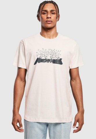 T-Shirt 'Peanuts - Marshmallows' Merchcode en rose : devant