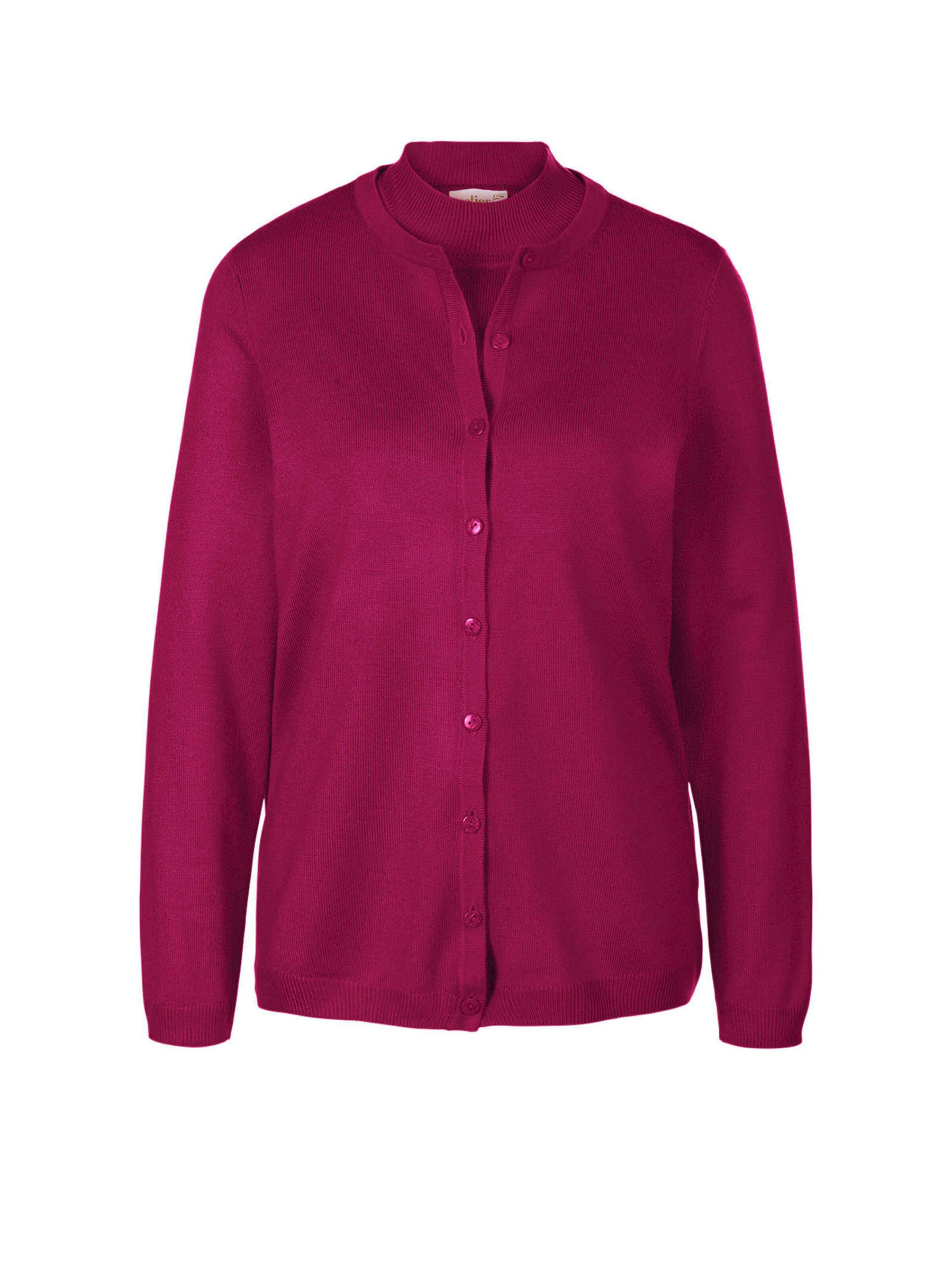 Goldner Strickjacke in Pink: Vorderseite