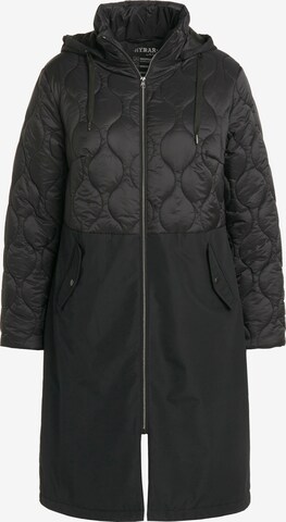 Ulla Popken Winter Coat in Black: front