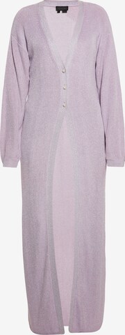 NAEMI Knitted Coat in Purple: front