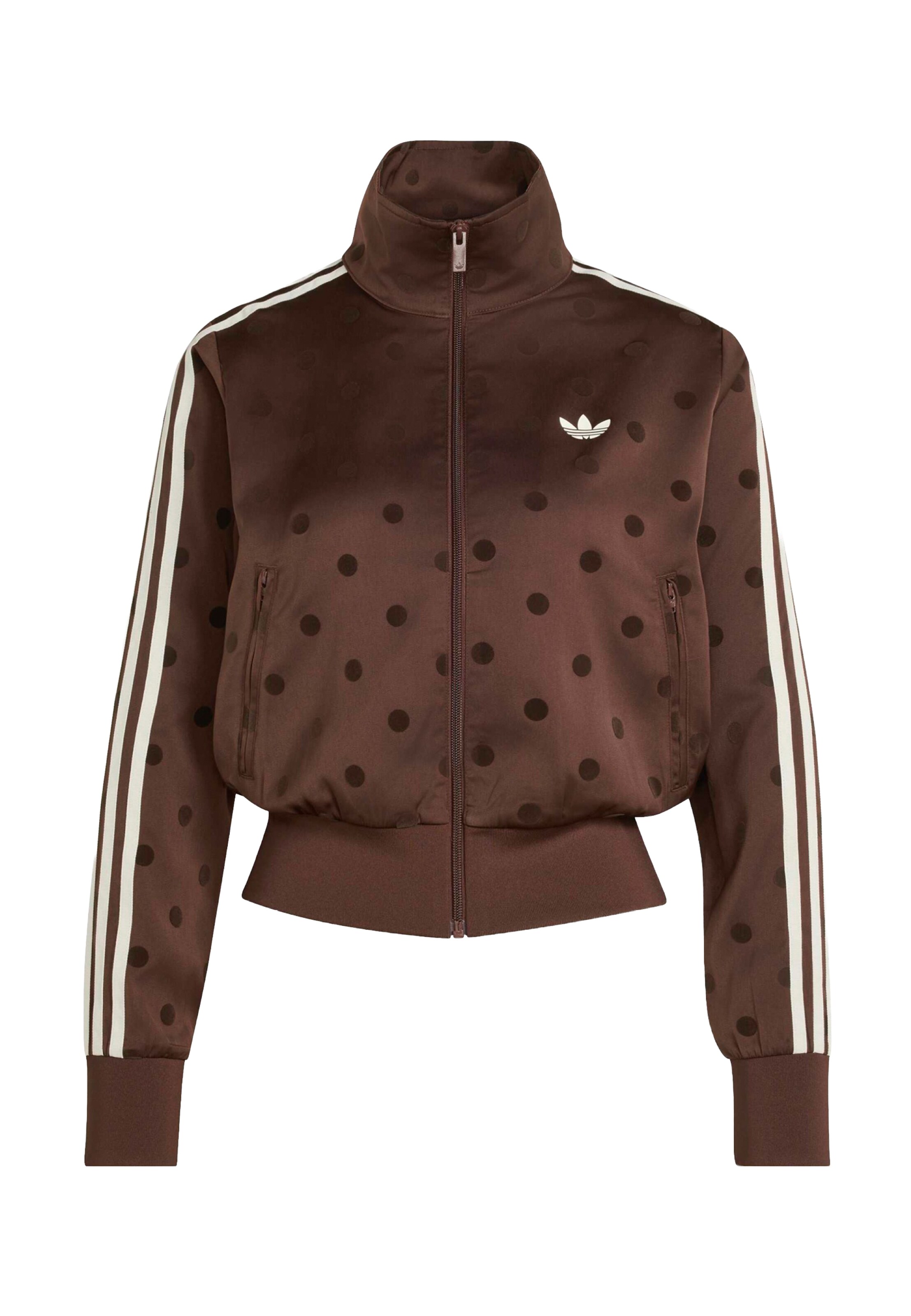 Veste de survêtement ADIDAS ORIGINALS en marron : devant