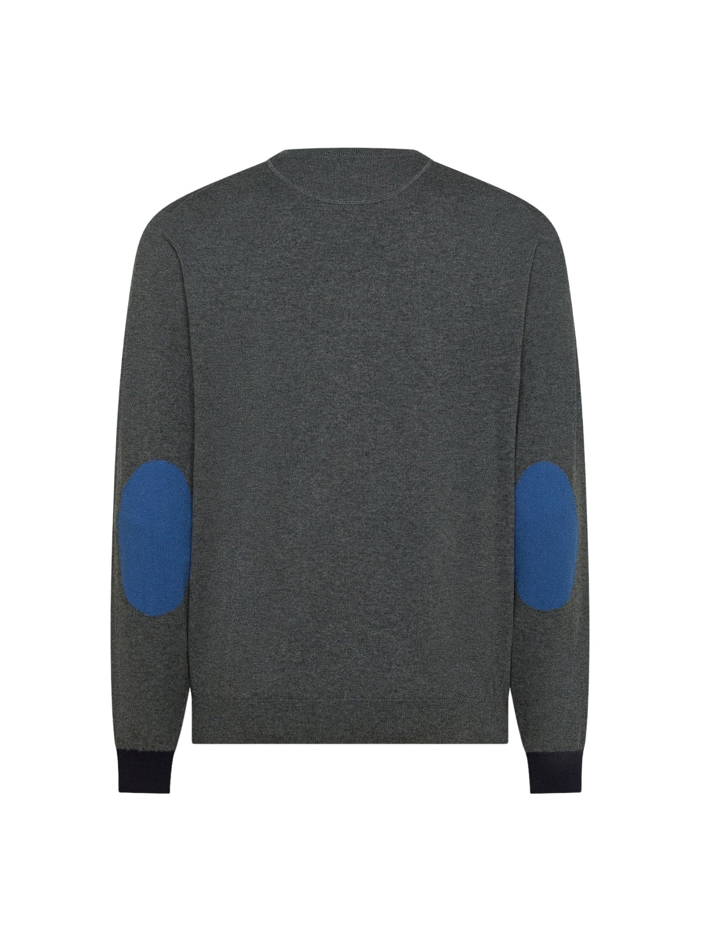 SUN68 Sweater 'Dark grey cotton and wool crewneck sweater' in Grey