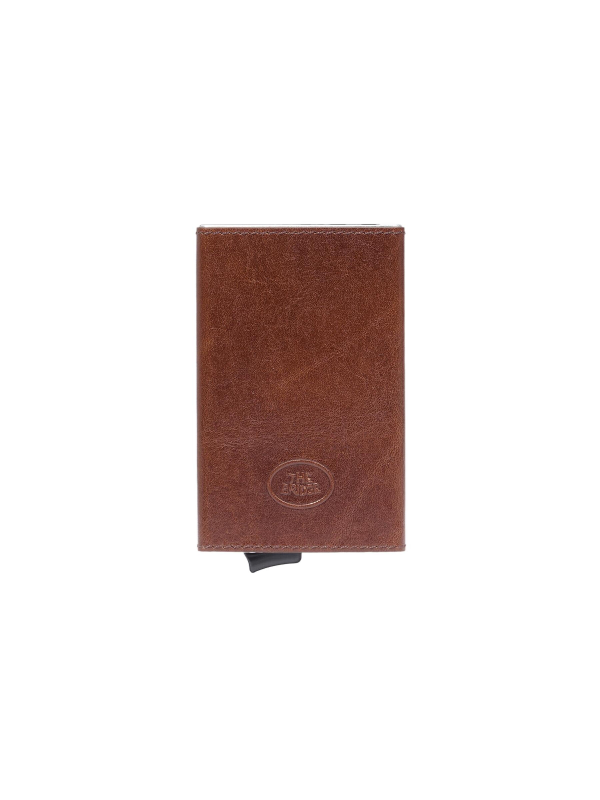 The Bridge Wallet in Brown: front
