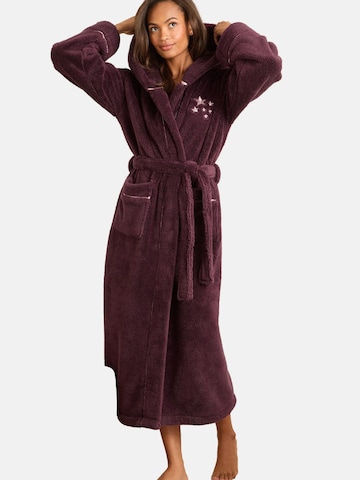 love & roses Bademantel in Lila: Vorderseite