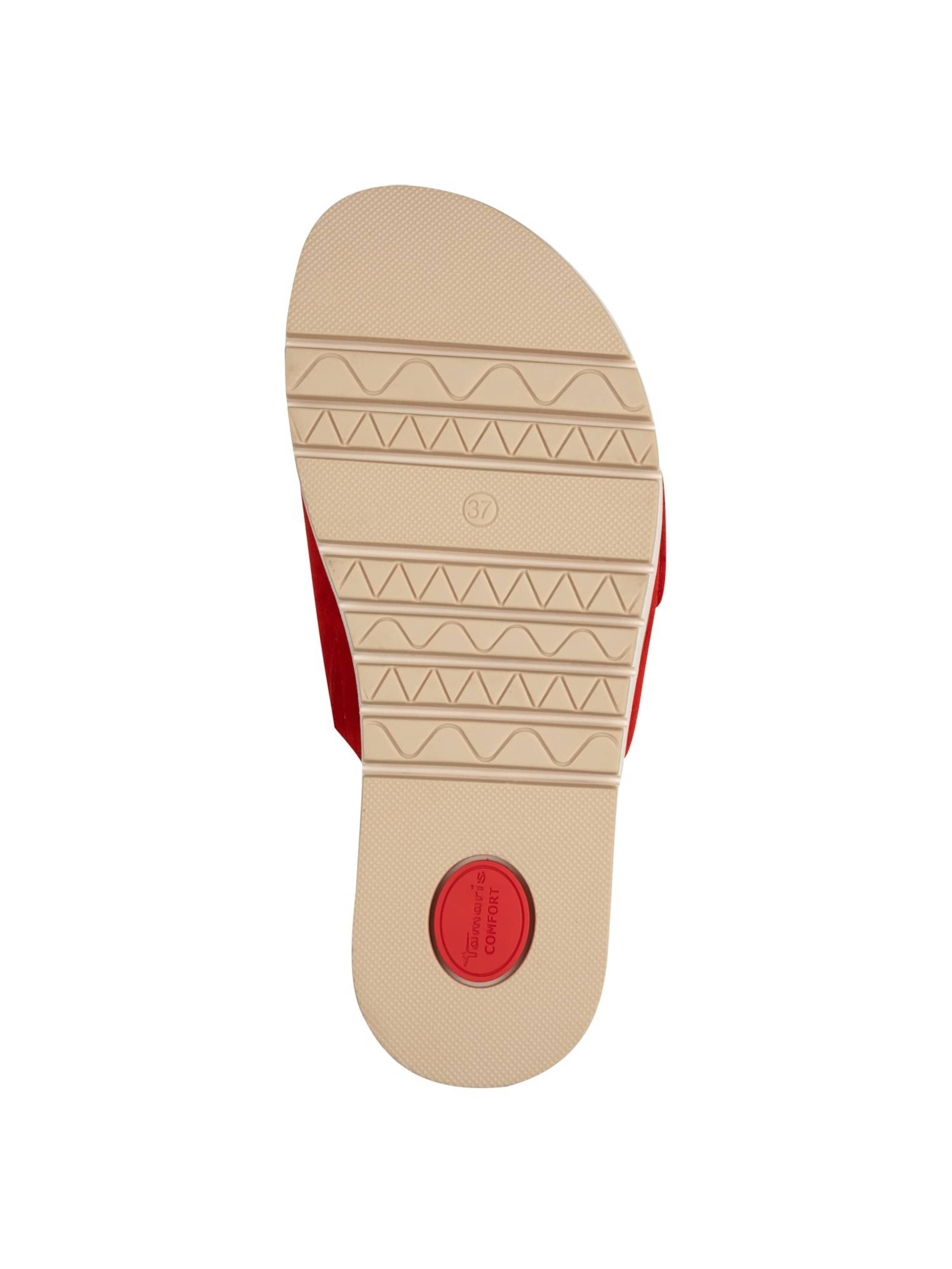 Tamaris Mules in Red