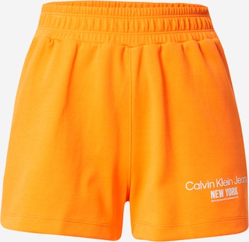 Calvin Klein Jeans Παντελόνι σε πορτοκαλί: μπροστά