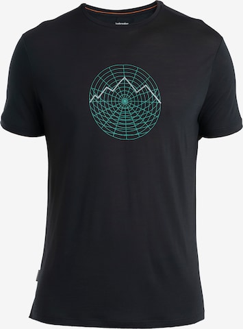 ICEBREAKER Funkcionalna majica 'Cool-Lite Sphere III' | črna barva: sprednja stran