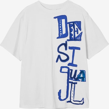 T-Shirt Desigual en blanc : devant