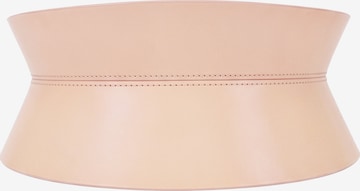 Haute Cuir Riem 'Rounded Hourglass Corset Belt' in Beige: voorkant