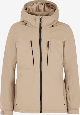 PROTEST Athletic Jacket 'PRTBEVERLY' in Beige: front