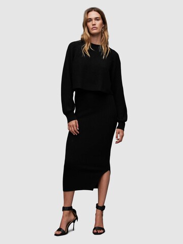 AllSaints Stickad klänning 'MARGOT' i svart: framsida