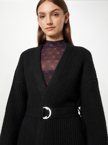 ABOUT YOU Knit Cardigan 'Laura' in Black