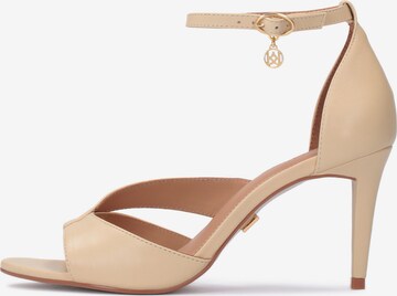 Kazar Sandal in Beige: front