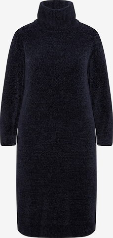 Ulla Popken Strickkleid in Blau: Vorderseite
