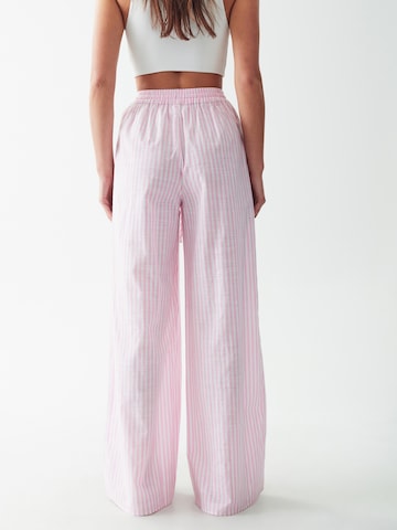 Calli Regular Broek 'STRIPE' in Roze: terug