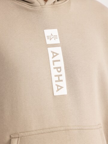 ALPHA INDUSTRIES Sweatshirt 'Alpha PP' in Beige
