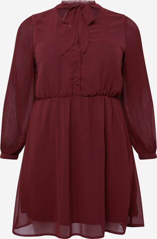 ABOUT YOU Curvy Shirt dress 'Phoenix' in Red: front