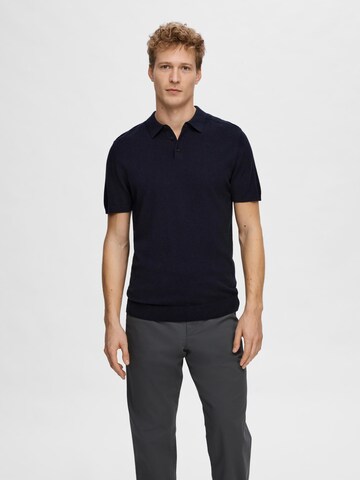 Maglietta 'Berg' di SELECTED HOMME in blu: frontale