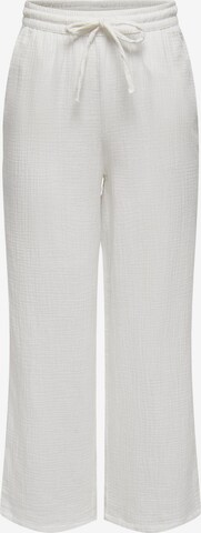 ONLY Wide leg Pants 'THYRA' in White: front