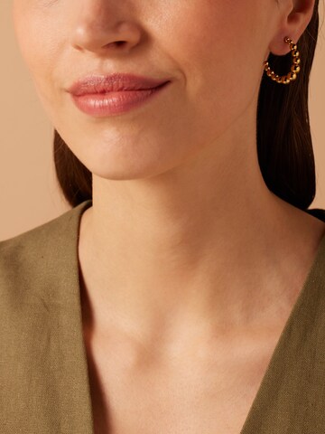 Lucardi Earrings 'Statement' in Gold: front