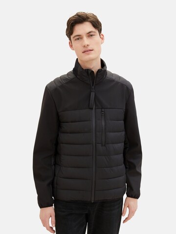 TOM TAILOR DENIM Übergangsjacke in Schwarz: Vorderseite