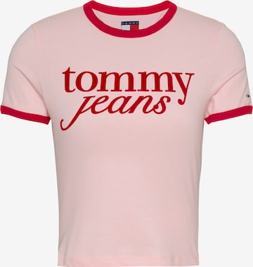 Tommy Jeans Футболка в Ярко-розовый: спереди