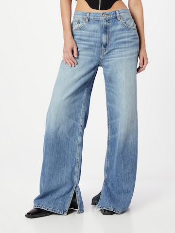 RE/DONE Wide leg Jeans in Blauw: voorkant