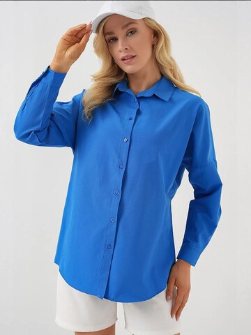 Bigdart Blouse in Blue: front