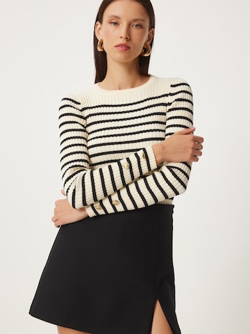 Pull-over Happiness İstanbul en beige : devant