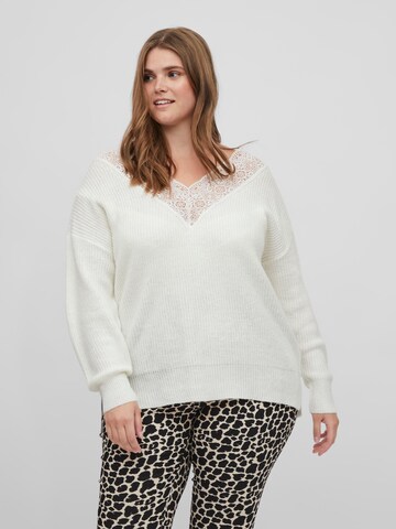 EVOKED - Pullover 'Glacy' em branco: frente