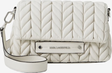 smėlio Karl Lagerfeld Rankinė su ilgu dirželiu 'WEAVE': priekis