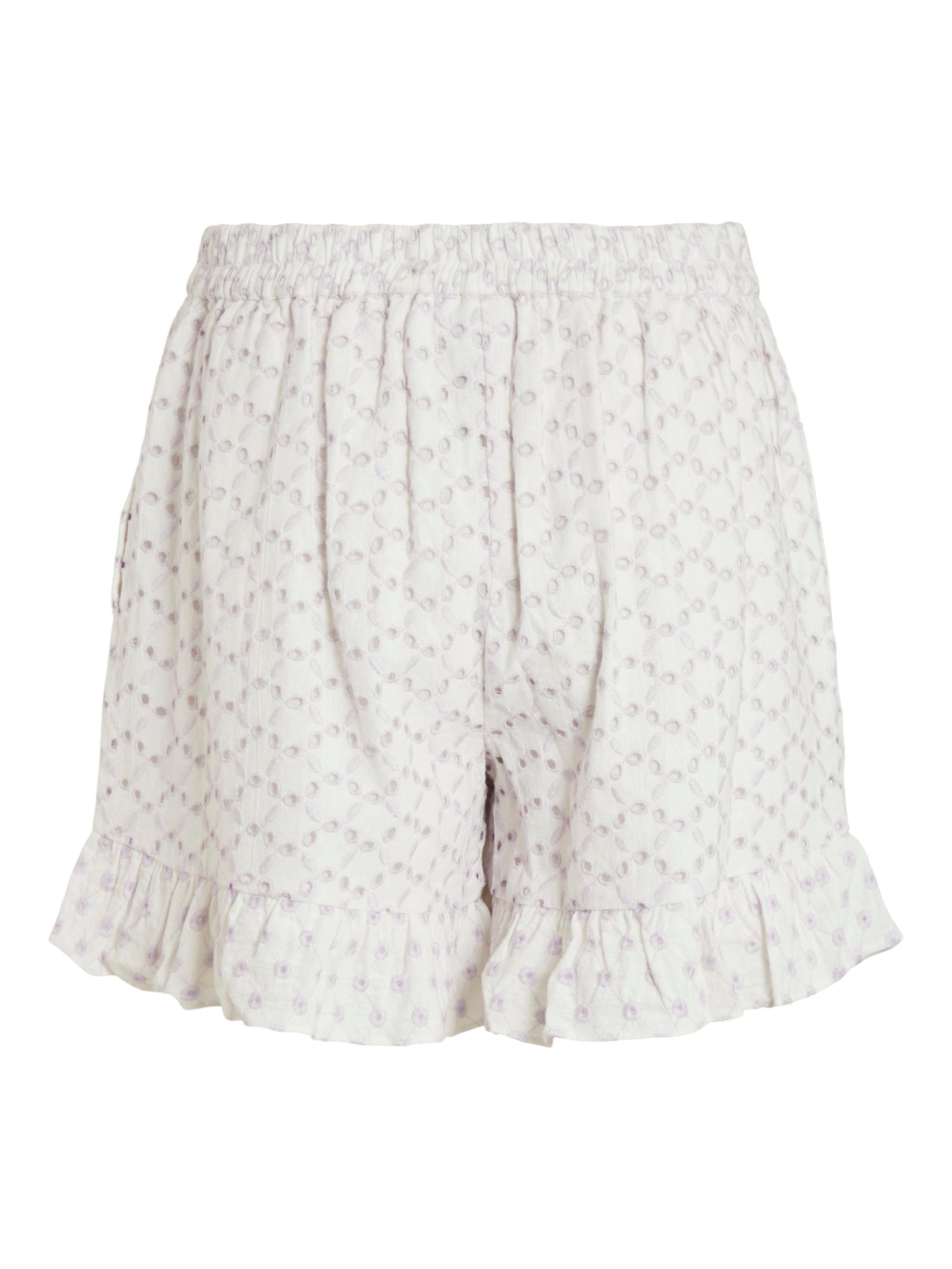 VILA Regular Pants 'Cloie' in White