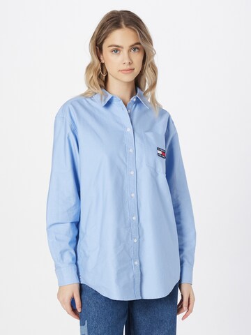 Tommy Jeans Blouse in Blauw: voorkant