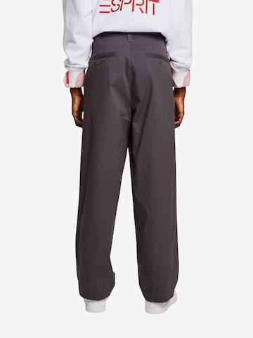 ESPRIT Wide leg Pleated Pants in Grey