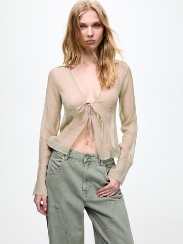 Pull&Bear Blouse in Groen: voorkant