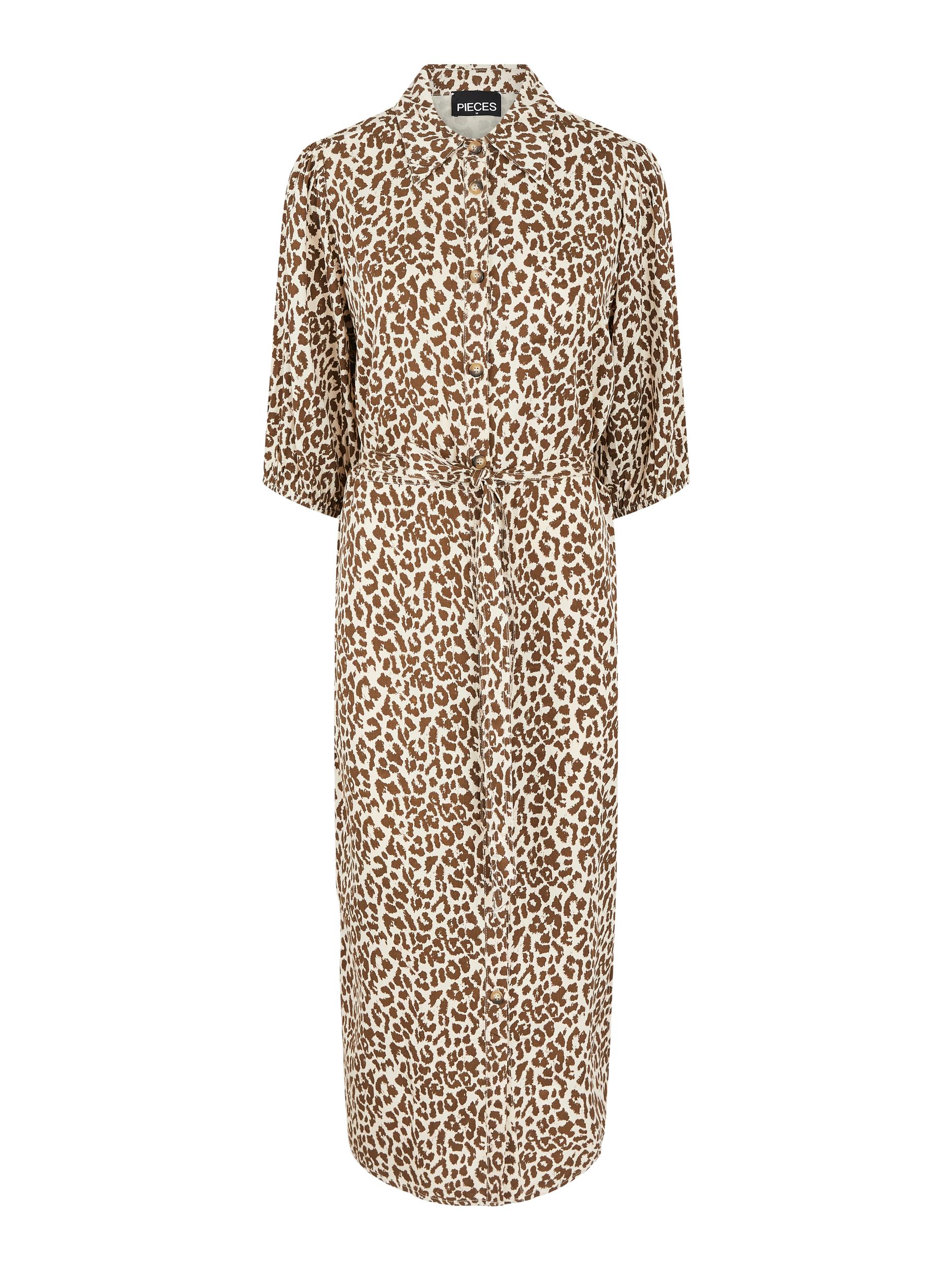 Sukienki Odzież PIECES Sukienka koszulowa Adua w kolorze Karmelowy, Beżowym 