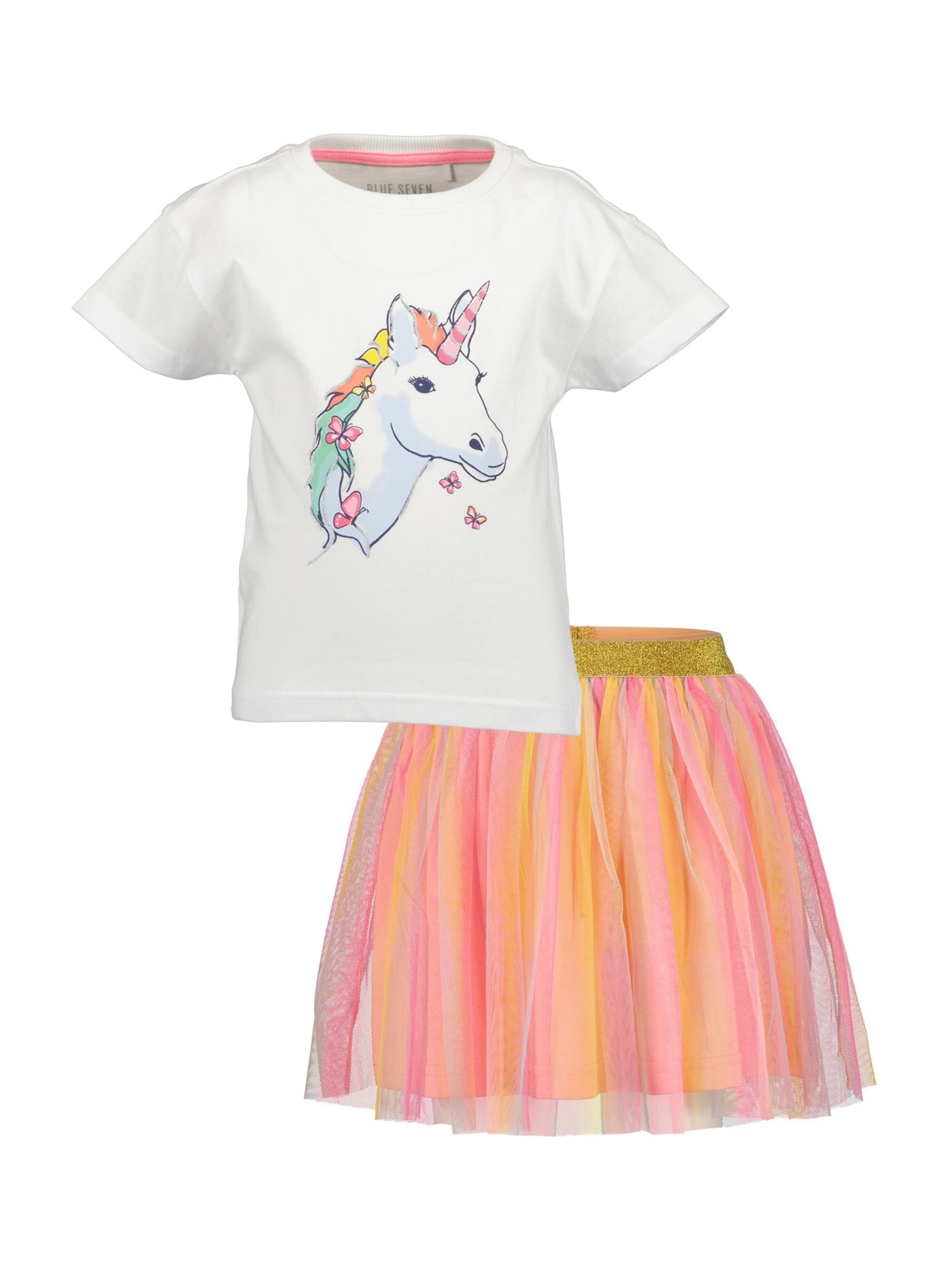 BLUE SEVEN Set in White: front