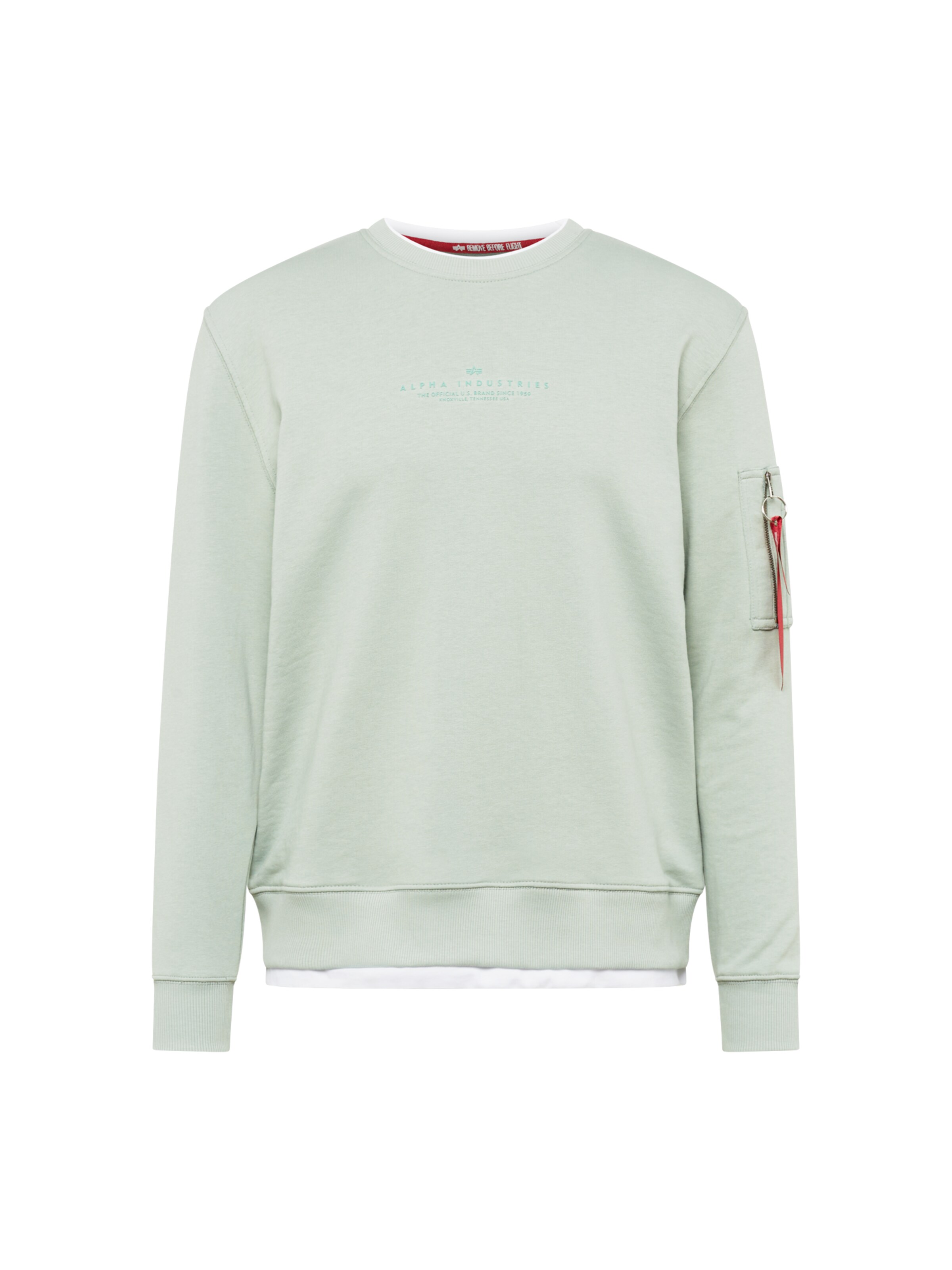 ALPHA INDUSTRIES Collegepaita värissä vihreä: etupuoli