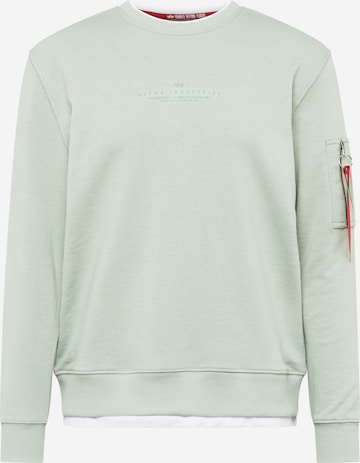 ALPHA INDUSTRIES Sweatshirt i grön: framsida