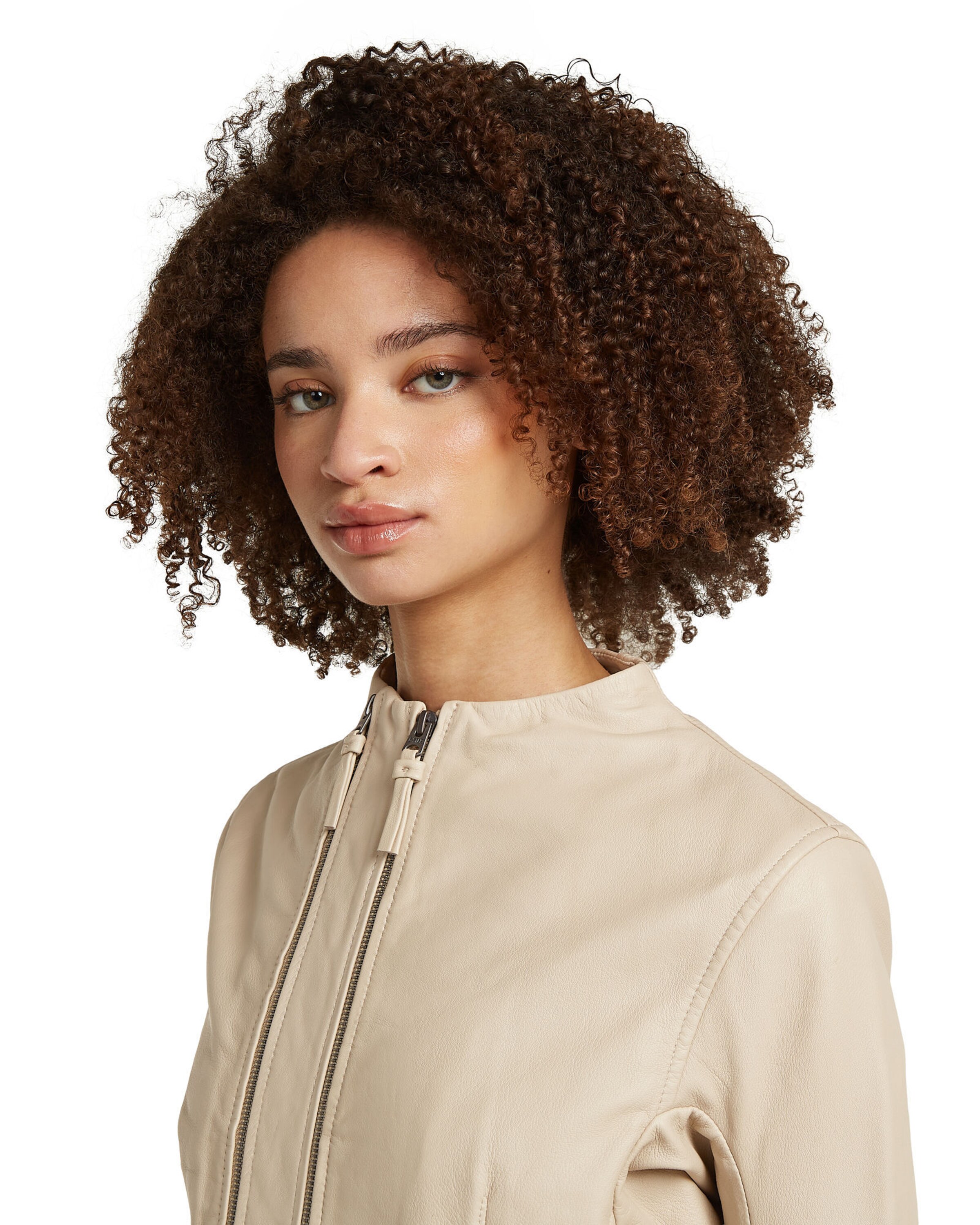 G-STAR Between-season jacket 'Leather Biker Jacket' in Beige