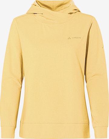 VAUDE Sports sweatshirt 'Tuenno' in Yellow: front
