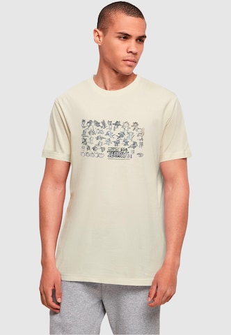 ABSOLUTE CULT Shirt 'Tom and Jerry - Jerry Cartoon Dept' in Beige: voorkant
